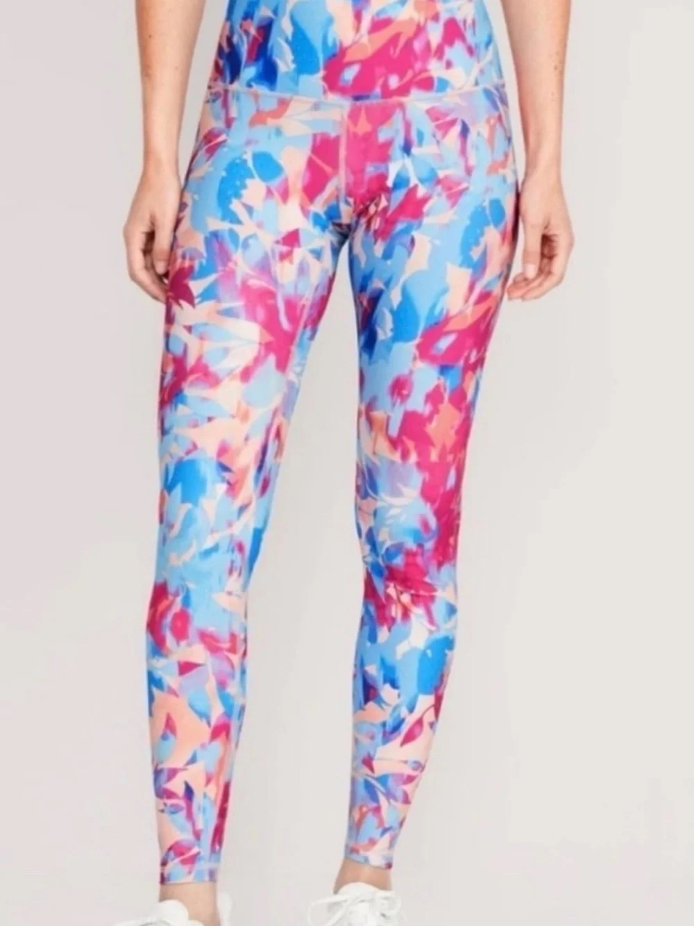 Old Navy Floral Cowl Neck Top - Blue, Pink, Coral